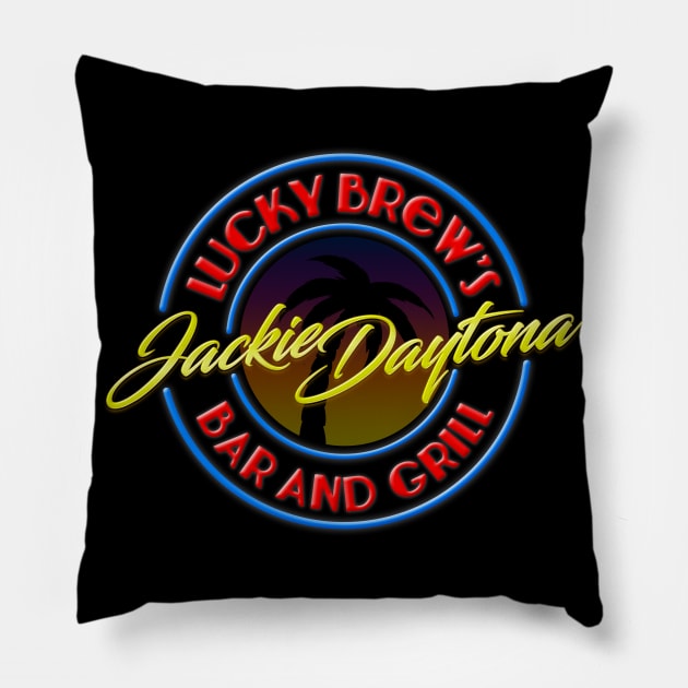 Jackie Daytona Pillow by ZombieGirl01