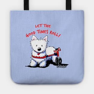 KiniArt Westie On Wheels Tote