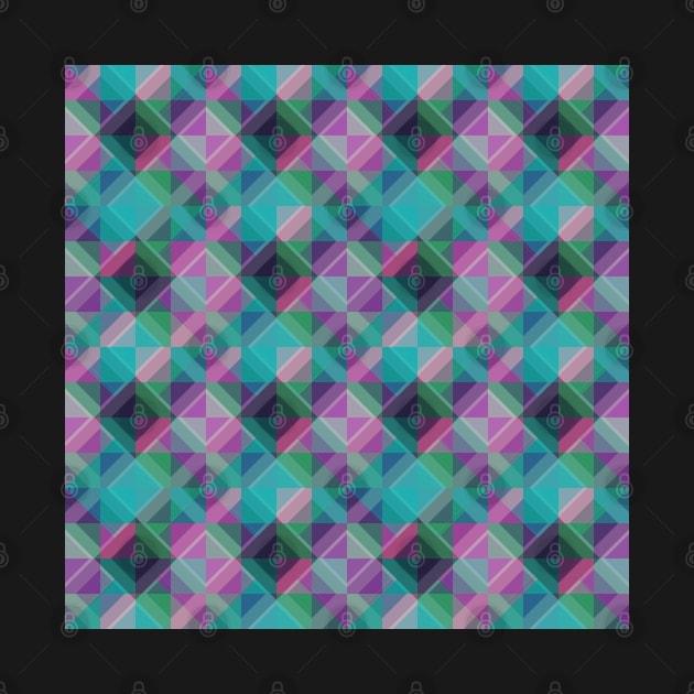 Psychedelic Geometric Blue & Purple by StephersMc