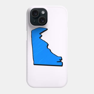 Bright Blue Delaware Outline Phone Case