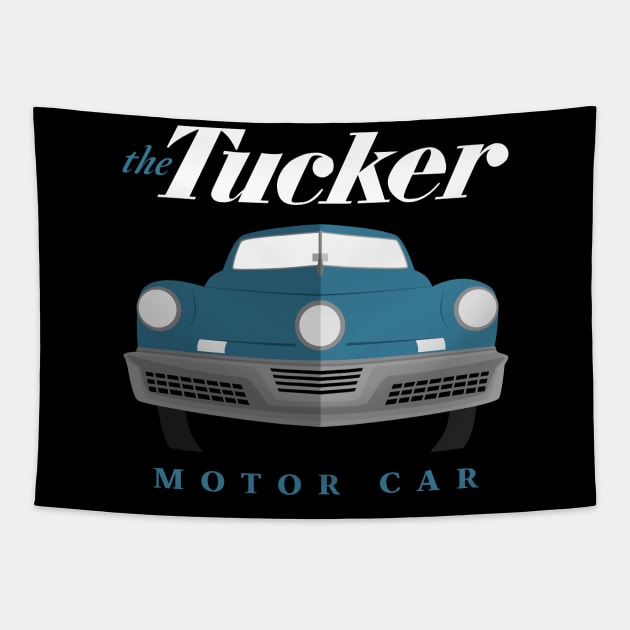 1948 Tucker Car Preston Tucker Waltz Blue Tapestry by carcinojen