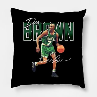 Dee Brown Basketball Legend Signature Vintage Retro 80s 90s Bootleg Rap Style Pillow