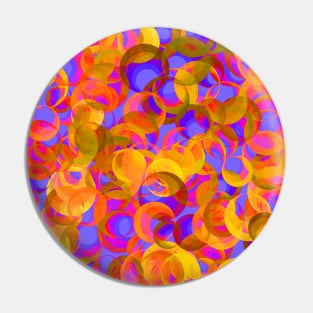 Bubble Abstract Yellow Pink Blue Pin