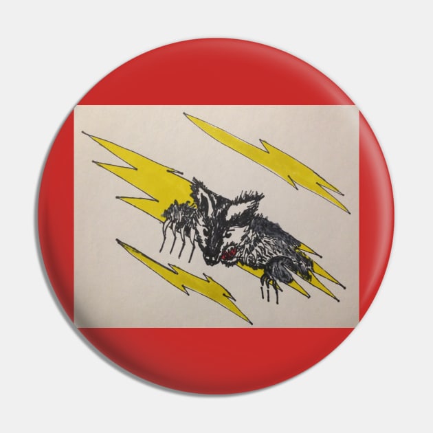 Badger Scratch Pin by ArtwearbyBarbaraAlyn59