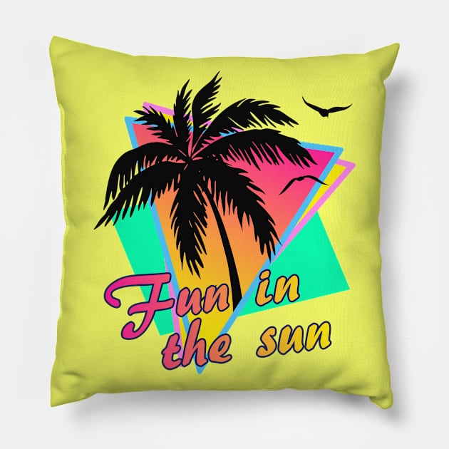 Fun In The Sun Pillow by Nerd_art