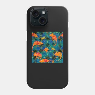 Lost in the woods - chameleon truchet orange Phone Case