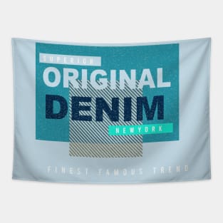 Original Denim Typography superior New York Tapestry