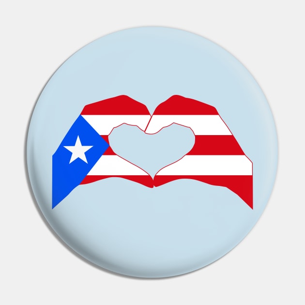 We Heart Puerto Rico Patriot Flag Series Pin by Village Values