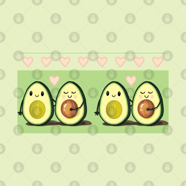 Two Halves Avocado Couples by ElephantShoe