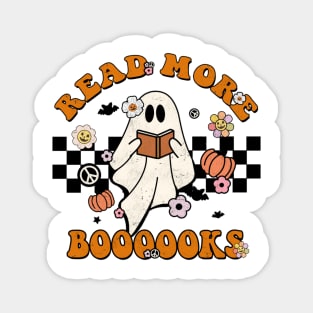 Groovy Halloween Read More Books Cute Boo Read A Book Shirt Magnet