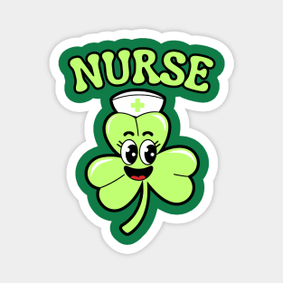 Nurse St Patricks Day Shamrock Magnet