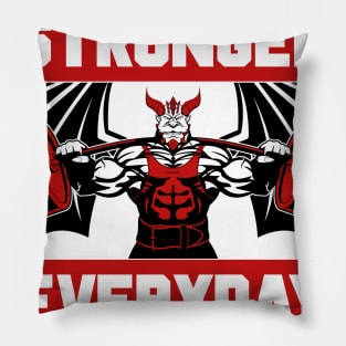 Stronger Everyday Red Pillow