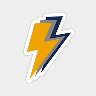 Mustard Yellow, Grey and Navy Blue Lightning Bolts Magnet