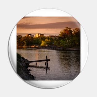 The sun goes down over Karlskrona in Sweden Pin