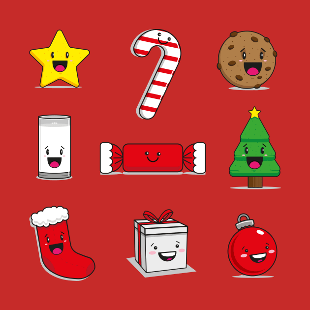 Kawaii Christmas Sticker pack by Bubsart78