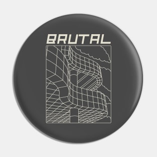 Brutal Architecture, Architects, Builders, Designers Gift Pin