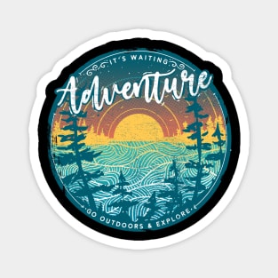 Adventure vinyl sunset Magnet