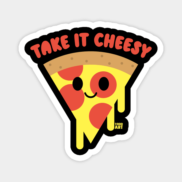 TAKE IT CHEESY Magnet by toddgoldmanart