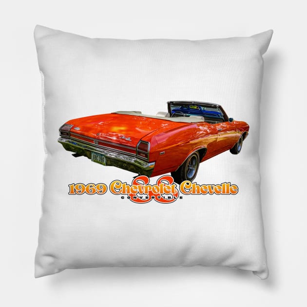 1969 Chevrolet Chevelle SS Convertible Pillow by Gestalt Imagery