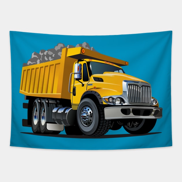 Cartoon truck Tapestry by Mechanik