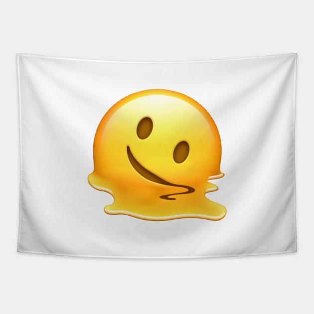 Melting Face Emoticon Tapestry by onecoolvector