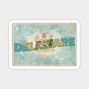 Delaware vintage style retro souvenir Magnet