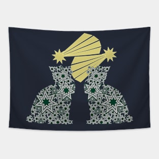 Cats and Stars Forever Tapestry