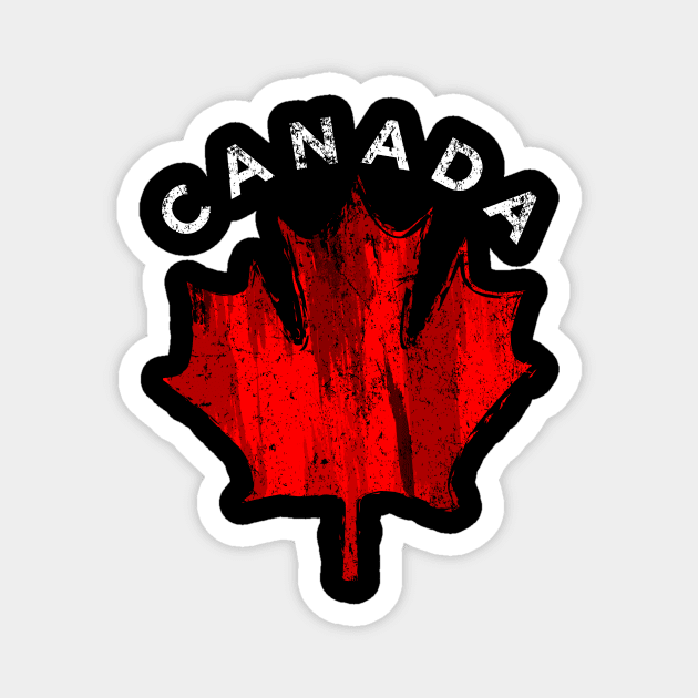 Canadian Retro Canada Flag Magnet by shirtsyoulike