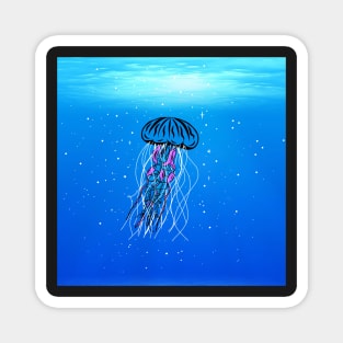 Glowing Jellyfish Galaxy Underwater Magnet