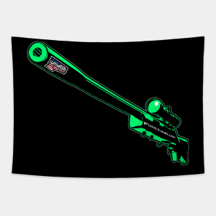 Punchado Sniper Rifle Blank Text, v. Code Green Tapestry