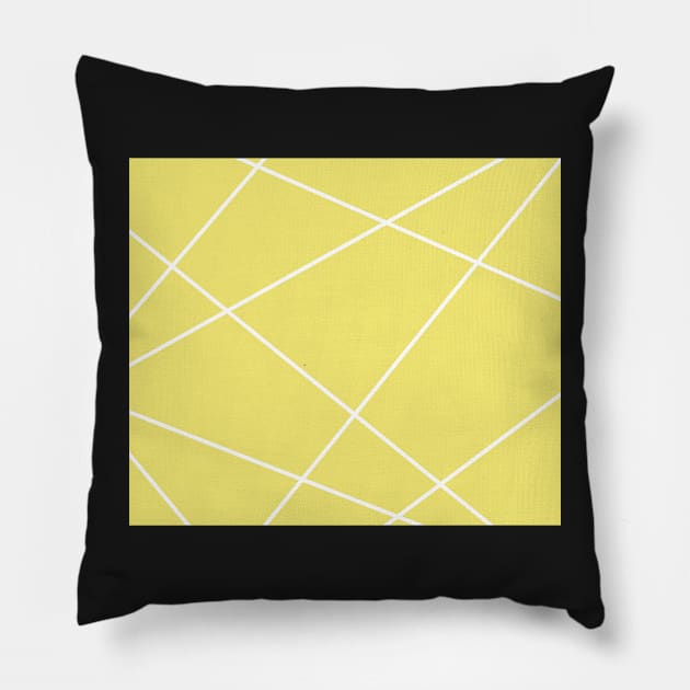 Abstract geometric pattern - gold and white. Pillow by kerens