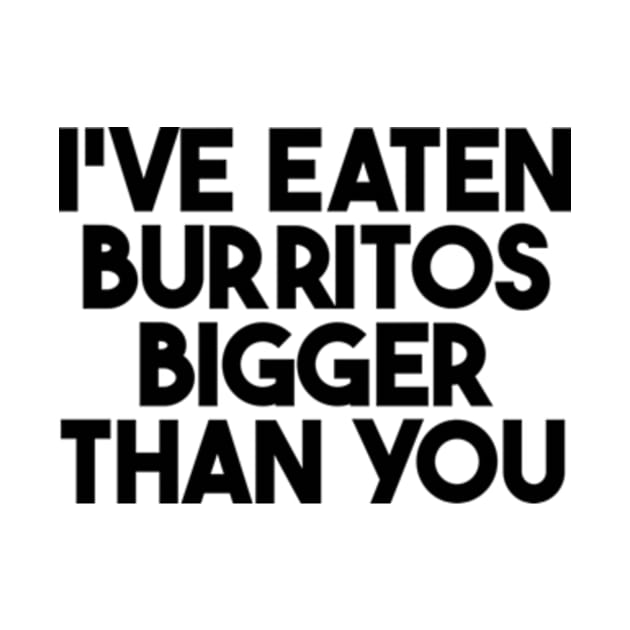 i've eaten burritos bigger than you by style flourish