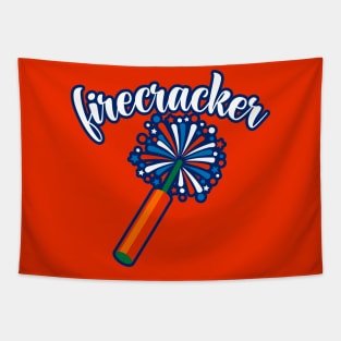 Funny July 4th Firecracker Graphic Design - 4th of July Fireworks Tapestry