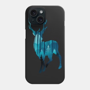 Blue Forest Deer Phone Case