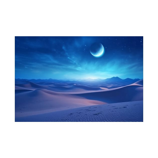 Desert Sand Land Serene Landscape by Cubebox