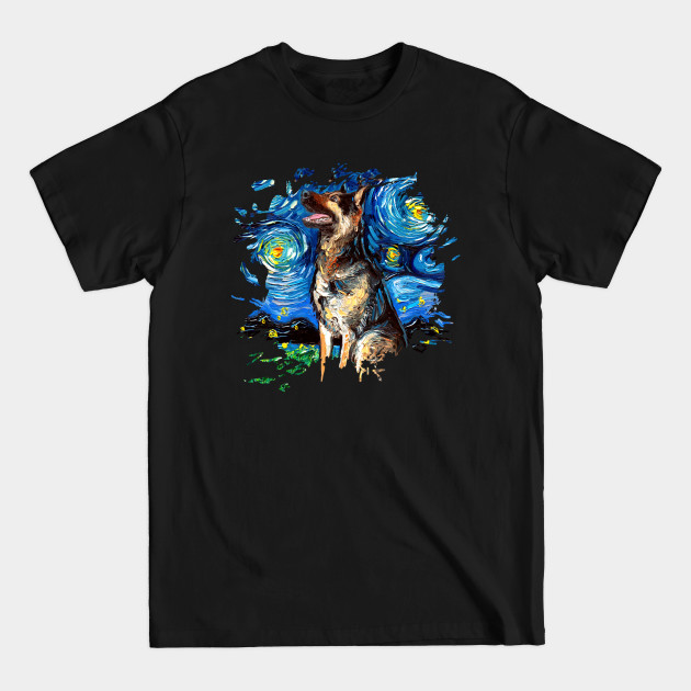 Disover German Shepherd Night 2 (version 3) - German Shepherd - T-Shirt