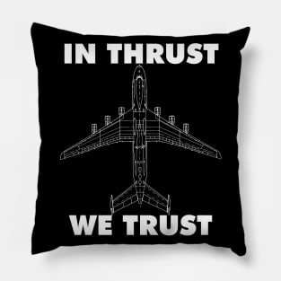 In thrust we trust with airplane design Pillow