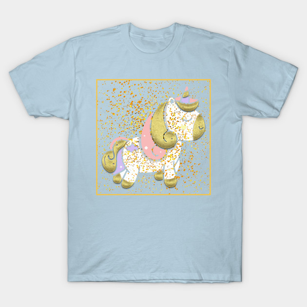 Discover Gold Glitter Unicorn - Gold Unicorn - T-Shirt