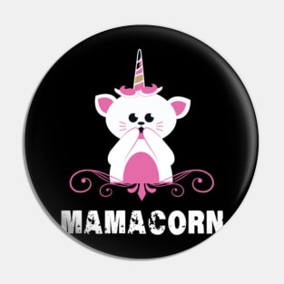 Mamacorn Cat Unicorn Mom Pin