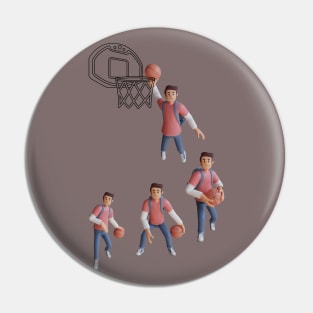 LOVE BASKET BALL Pin