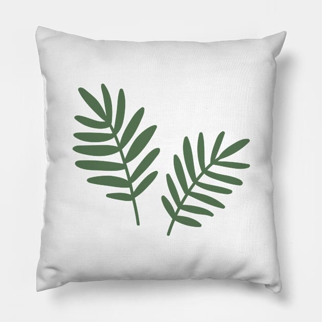 Palm Leaves Pillow by Ashleigh Green Studios