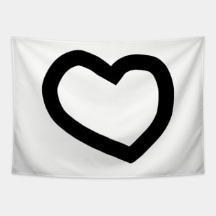 Chunky Heart Minimal Style Valentines Day Tapestry