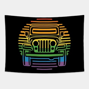 jeep Ride with Pride Tapestry