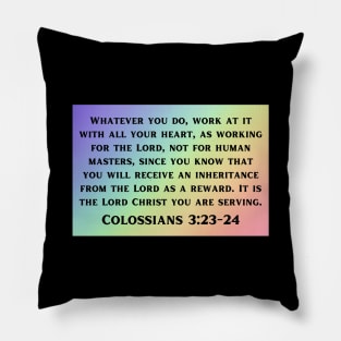 Bible Verse Colossians 3:23 Pillow