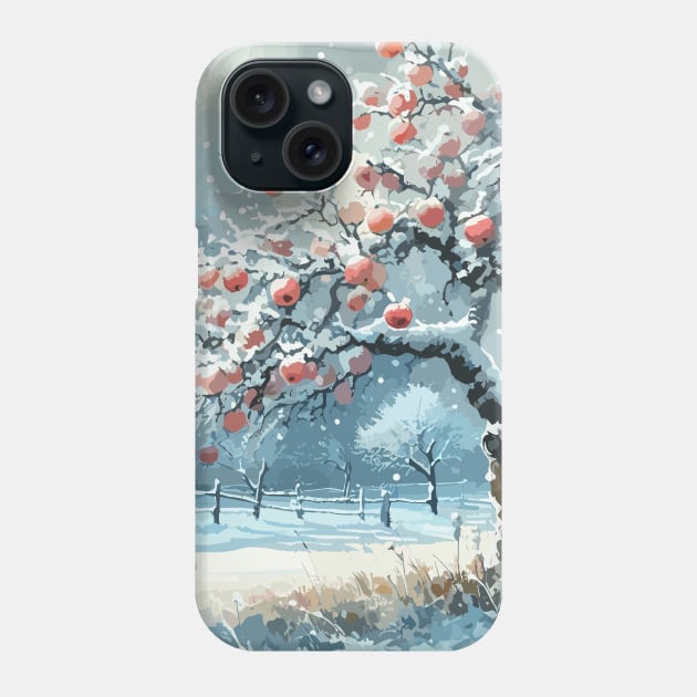 Winter Apple Tree Phone Case by Siha Arts