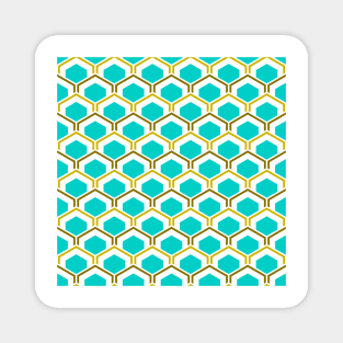 Mid Century Modern Hexagons Magnet