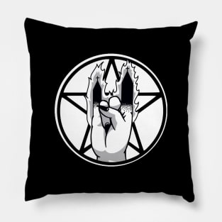 burning church devil sign Pillow