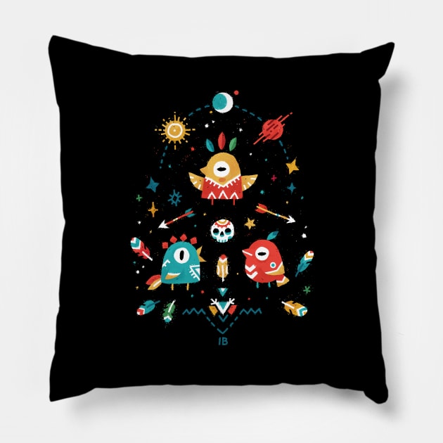 Strange Birds Pillow by Freeminds