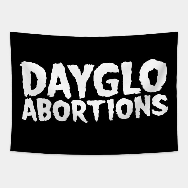 Dayglo Abortions Logo Tapestry by mariaade