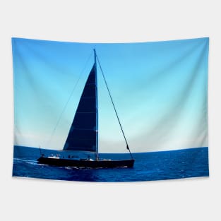 View in Amalfi coast at a boat sailing across the Tyrrhenian Sea with skippers Tapestry